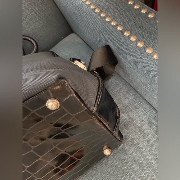 Lululemon Large Vintage Rare Gym/Travel Carry On Tote Shoulder Bag Navy & Silver - Picture 9 of 16